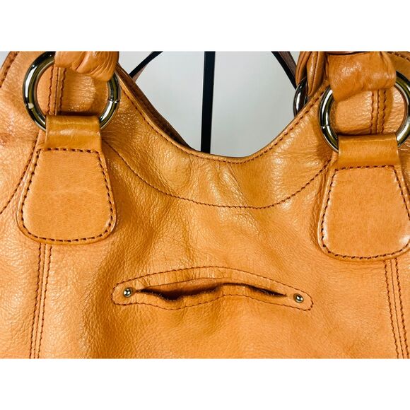 B. Makowsky Kayla Peach Leather Shoulder Bag Orig $318 - Picture 12 of 13
